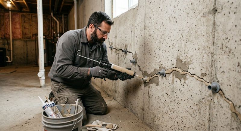 Basement Crack Repair in Buda, TX